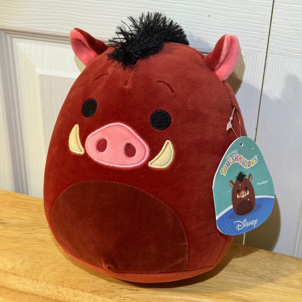 Disney Squishmallows Pumbaa Lion King Plush Jazwares Red Warthog 8 Inch NWT
